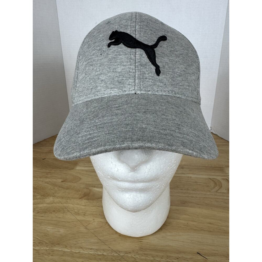 PUMA Tech Performance Stretch FlexFit Golf Hat Gray Size S/M NWOT Logo 9 Lives